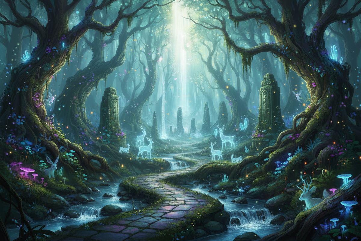 Fairy Tale Enchanted Forest Scenery